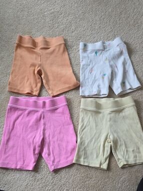 Marks & Spencer Kids Ribbed Bike Shorts Bundle Of 4